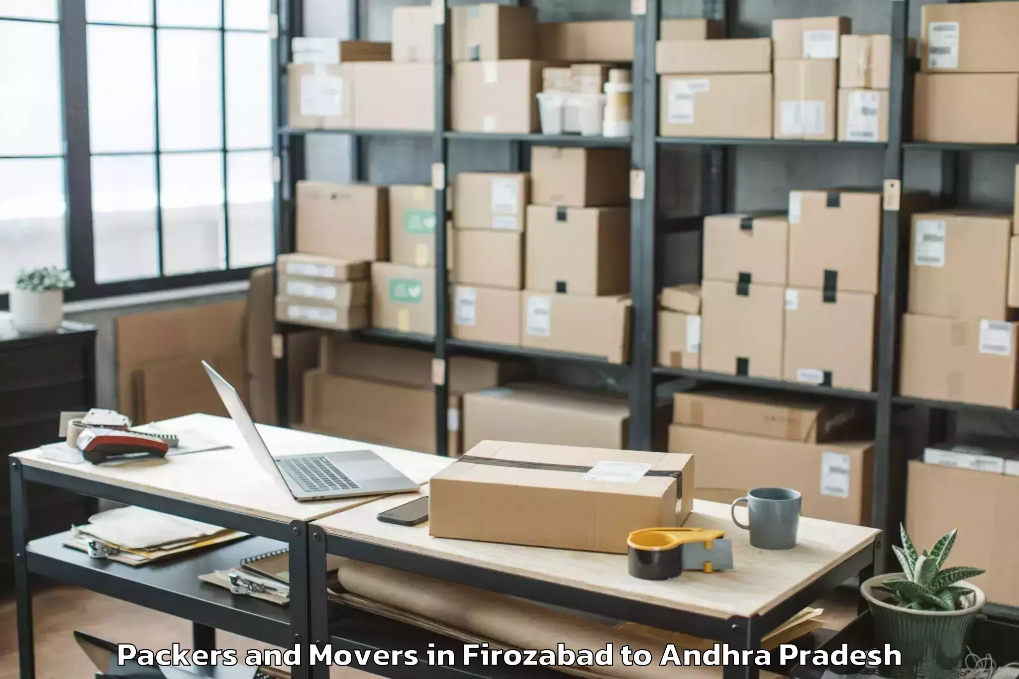 Professional Firozabad to Peddavadugur Packers And Movers